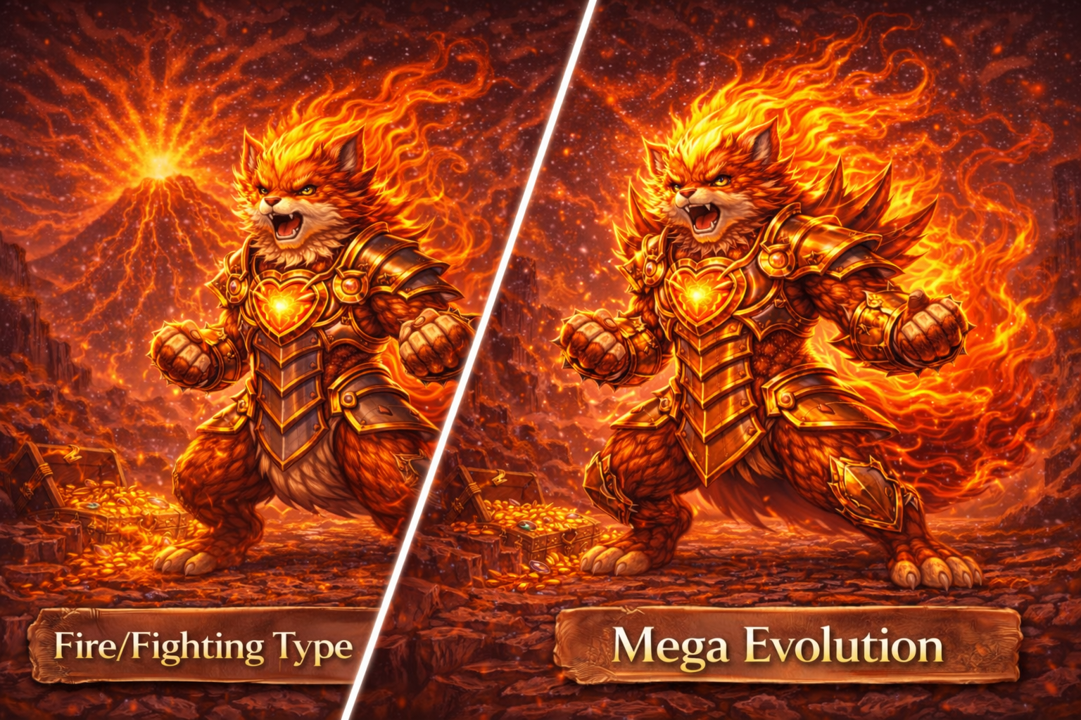 Blazelion Fire/Fighting with Mega Evolution